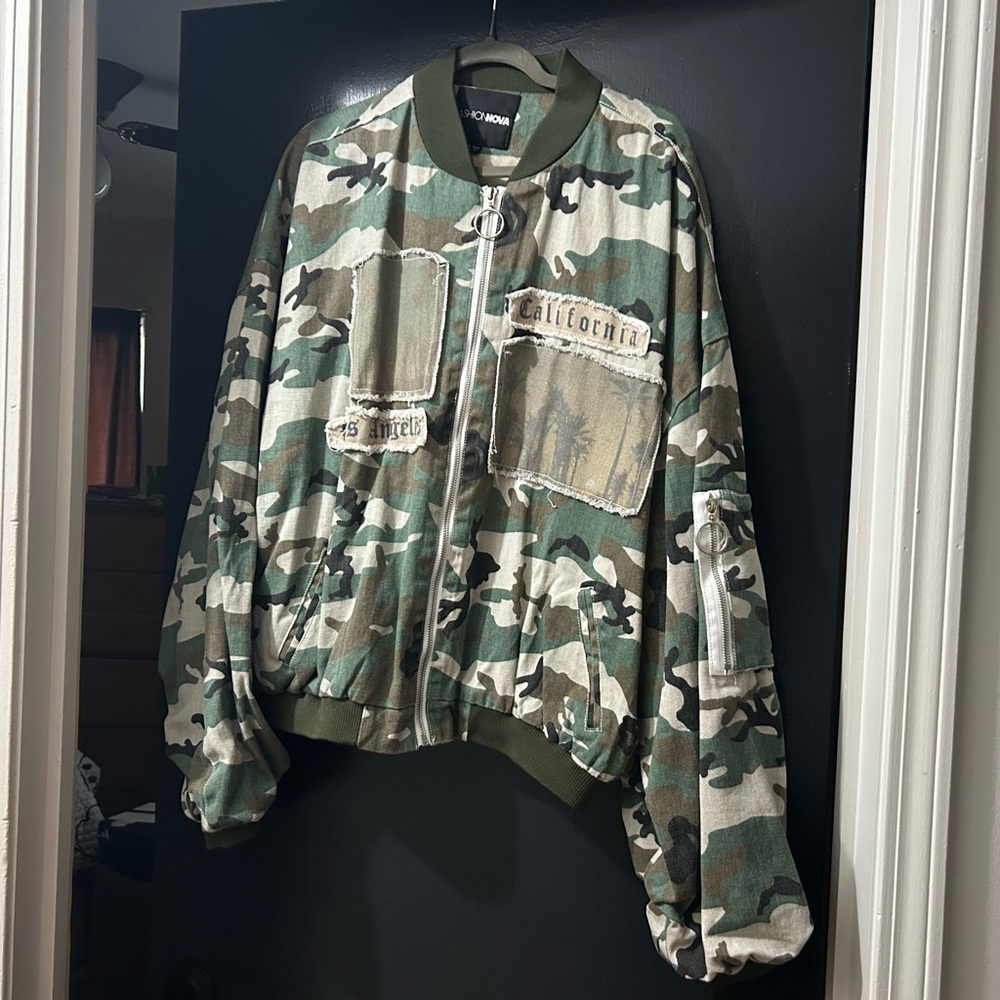 Camouflage Bomber Jacket